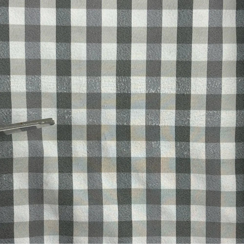 Mizzen Main Shirt Mens XL Trim Fit Performance Button Up‎ Gray White Check
